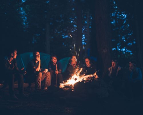 feu de camp automne